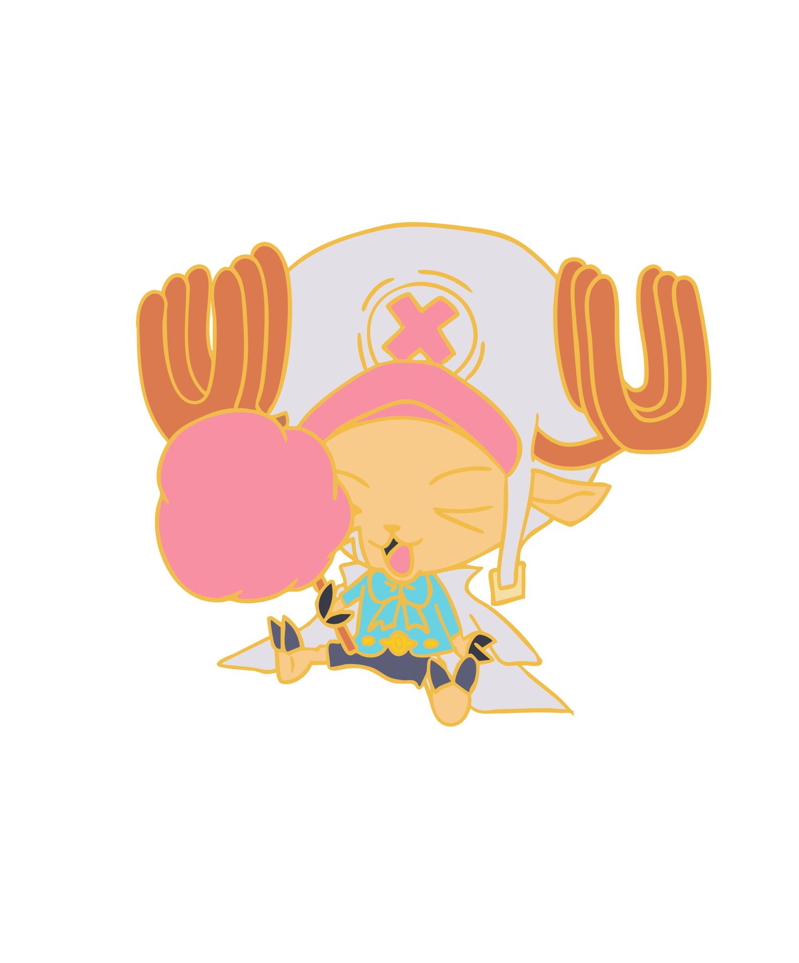 Cotton Candy Chopper Pin