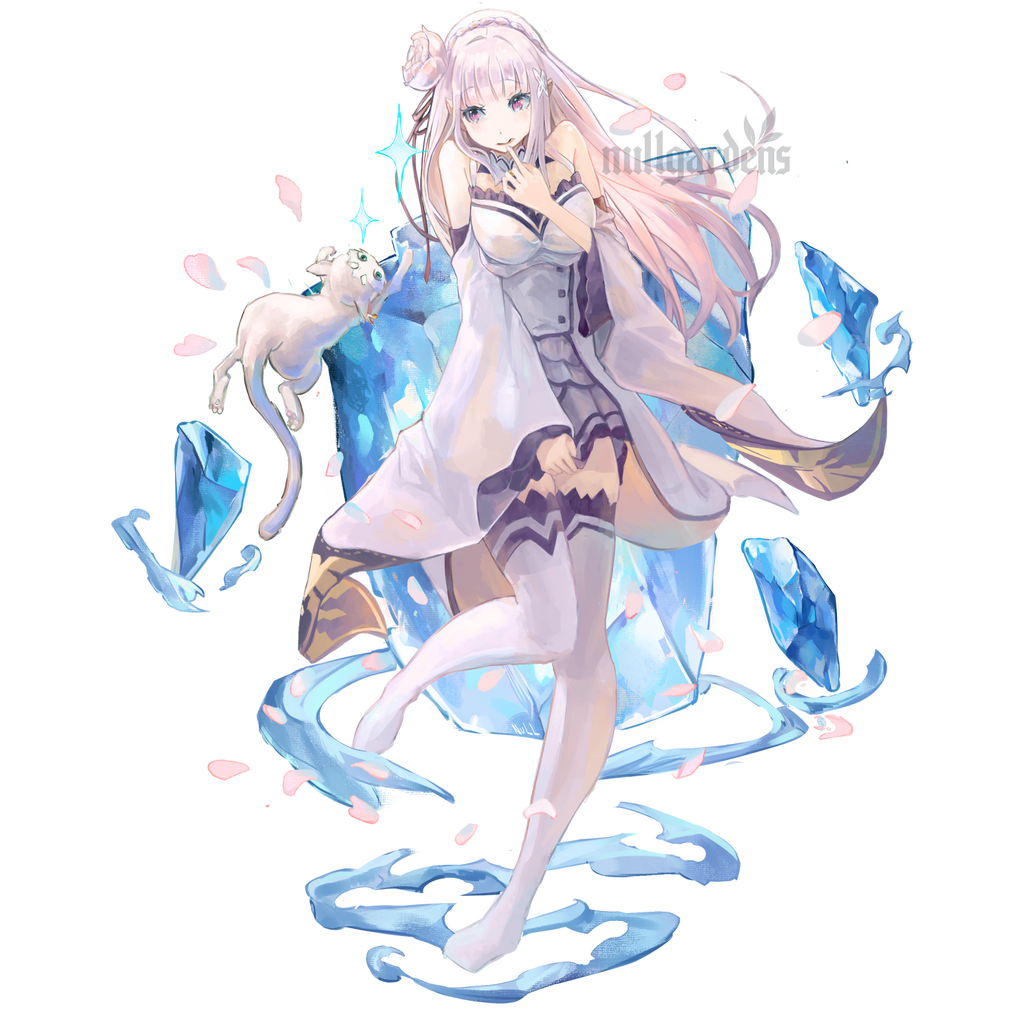 NEW Emilia Re:Zero Acrylic Standee