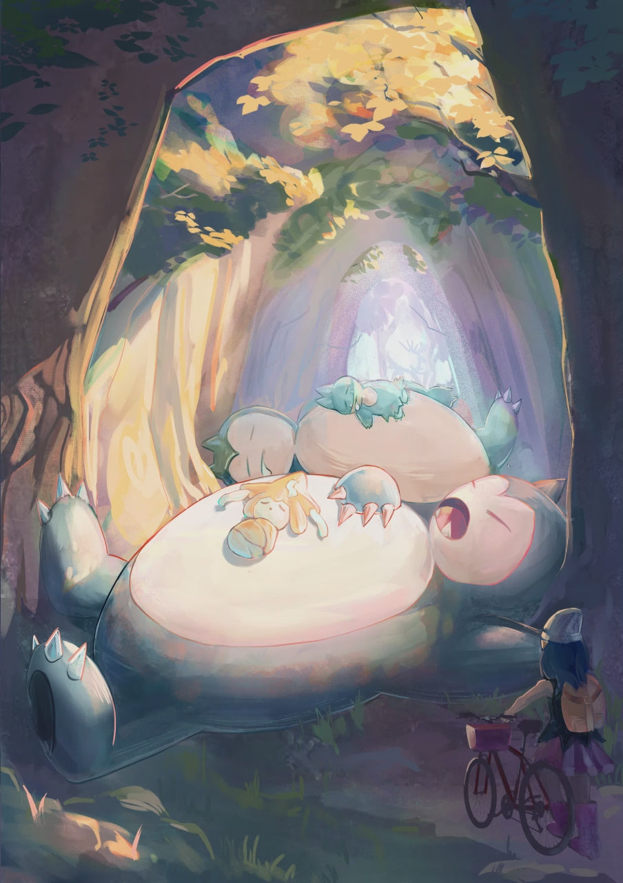 A4 Big Sleepy Snorlax Poster
