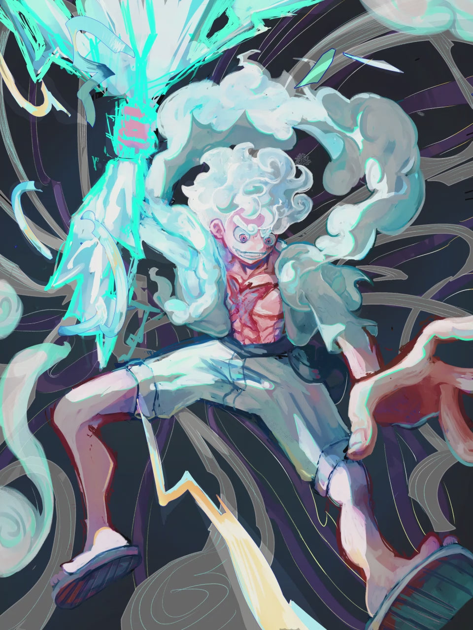 A5 Gear 5 Luffy mini print